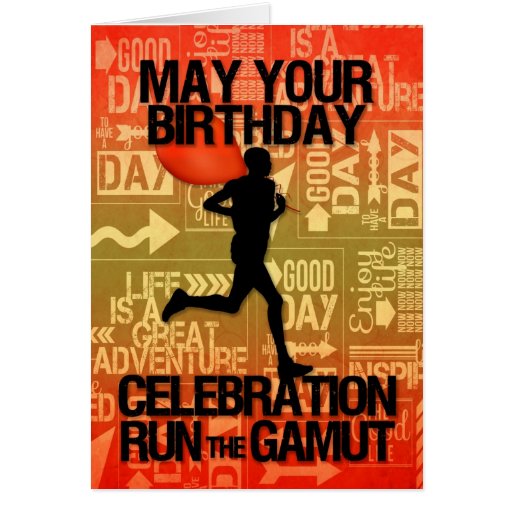 Birthday Male Runner Sport Theme Card Zazzle