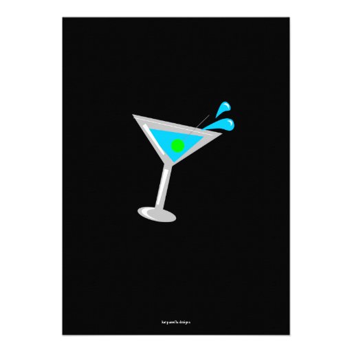 Birthday Martini Cocktail Invitation