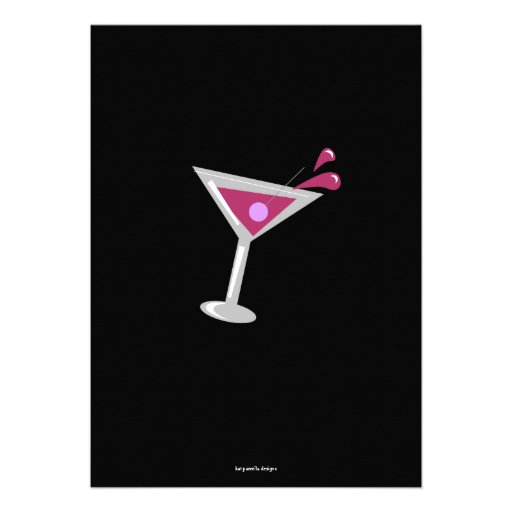 Birthday Martini Cocktail Invitation