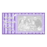 Birthday Memories Custom Photo Card Periwinkle