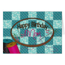 Birthday - Mom - Embroidery Card