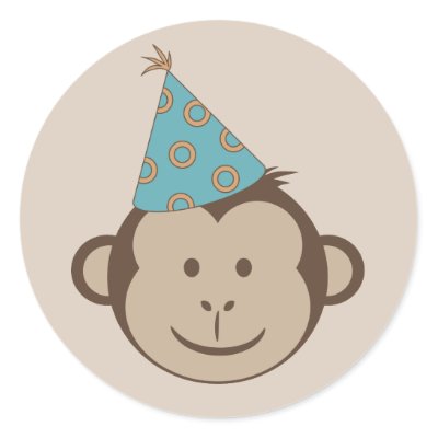 Birthday Goody Bags on Birthday Monkey Goodie Bag Stickers From Zazzle Com
