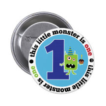 Birthday Monster 1 T-shirt Pinback Buttons