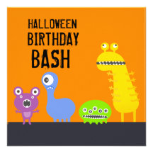 Birthday Monster Mash Custom Invites