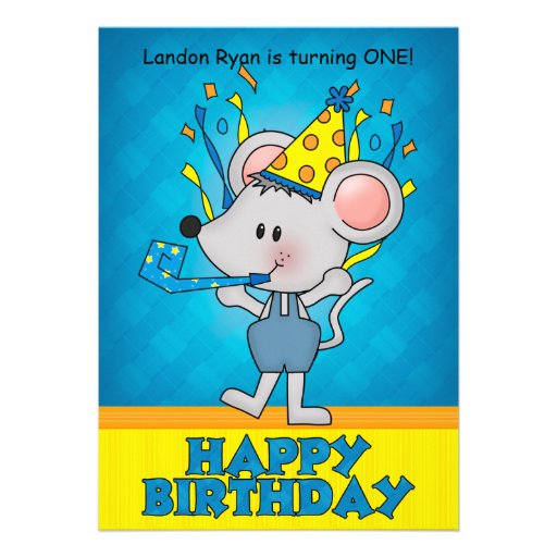Birthday Mouse Party Invitation