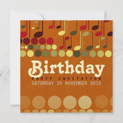 Birthday Music Fun Invitation invitation
