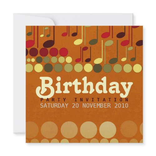 Birthday Music Fun Invitation invitation