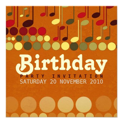 Birthday Music Fun Invitation