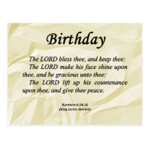Birthday Numbers 6-24 Postcard
