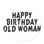 Birthday Old Woman Stickers