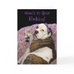 Birthday Olde English Bulldogge greeting card