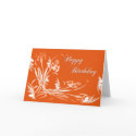 Birthday Orange Floral cards by StarStock Birthday Orange Floral cards