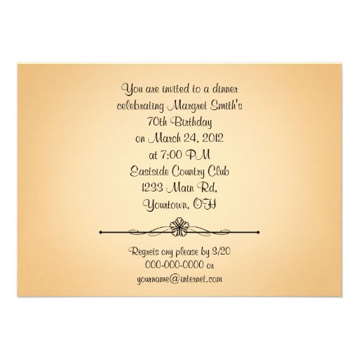 Birthday Orchid Invitation