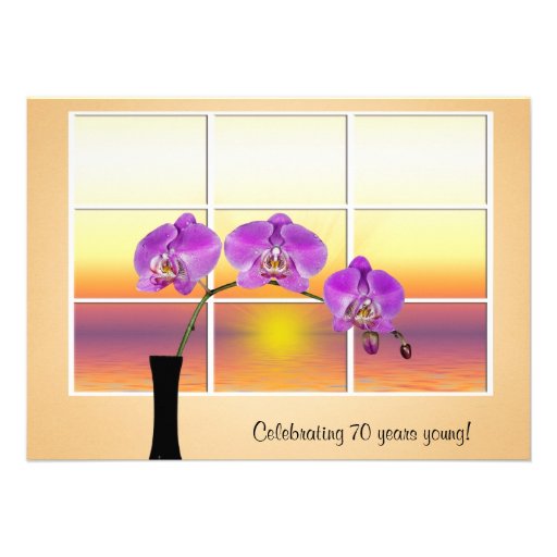 Birthday Orchid Invitation