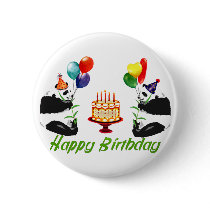Birthday Pandas Buttons
