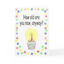 Birthday Paper Greeting Card Getting Older Funny