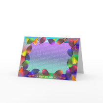 Birthday Party Balloons and Hats (photo frame) cards
