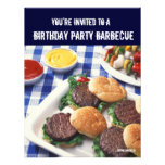 Birthday Party Barbecue, Burgers invitations
