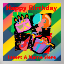 Birthday Party Birthday Poster posters