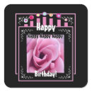 Birthday Party Candles and Pink Rose sticker