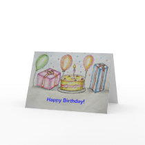 Birthday party greeting cards