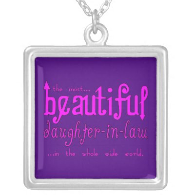 Birthday Party Christmas Beautiful Daughter in Law Pendant