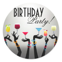 Birthday Party Cocktail Sticker