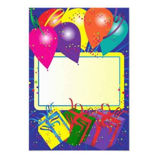 Birthday Party Design Custom Invite