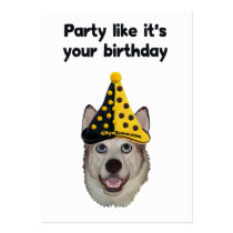 Birthday Party Dog Business Card