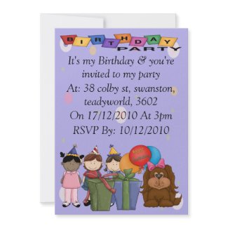 Birthday Party Dog invitation