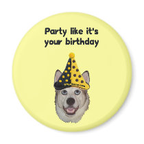 Birthday Party Dog Magnet