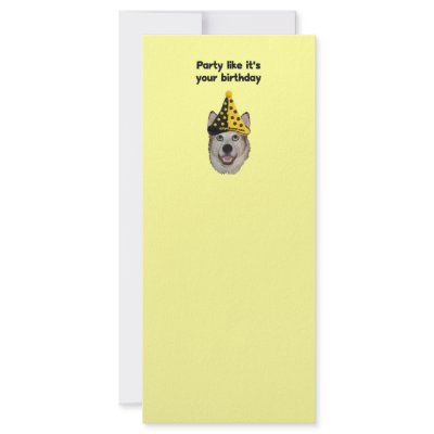 Birthday Party Dog Rack Card Template by HappyDoggies