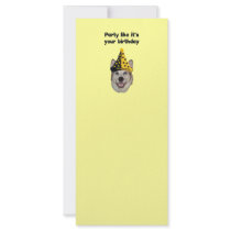 Birthday Party Dog Rack Card Template