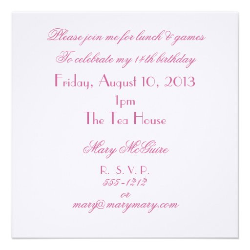 Birthday Party Eiffel Tower & Black Poodle Personalized Invitations