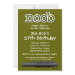 Birthday Party - Funny Noob Gamer Custom Announcement