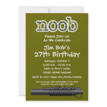 Birthday Party - Funny Noob Gamer Custom Announcement