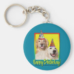 Birthday Party Hat - Golden Retriever Tebow Corona Keychain