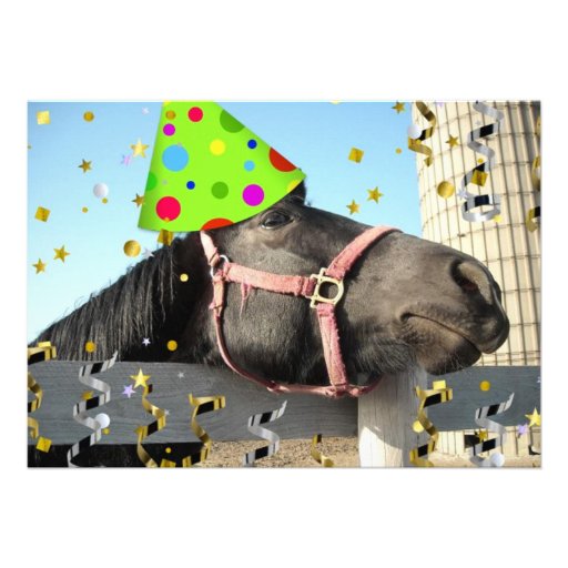 Birthday Party Horse Invite