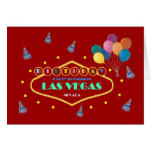 BIRTHDAY PARTY In Fabulous Las Vegas Card