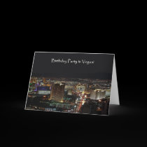 Birthday Party in Vegas! Announcement Card