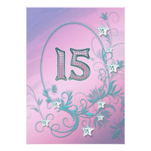Birthday party invitation 15 years old
