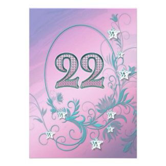 birthday party invitations for 8 year olds
 on 22nd Birthday Invitations, 115 22nd Birthday Announcements & Invites