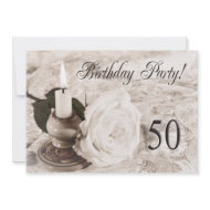 Birthday party invitation 50 years old invitation