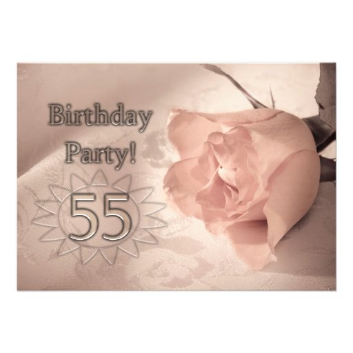 Birthday party invitation 55 years old | Zazzle