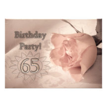 Birthday party invitation 65 years old