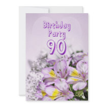 Birthday party invitation 90 years old