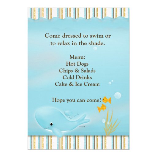 Birthday Party Invitation Beach or Pool