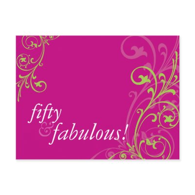 BIRTHDAY PARTY INVITATION :: fabulous 1 Post Card by edgeplus