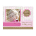 BIRTHDAY PARTY INVITATION :: fizz - girl postcards