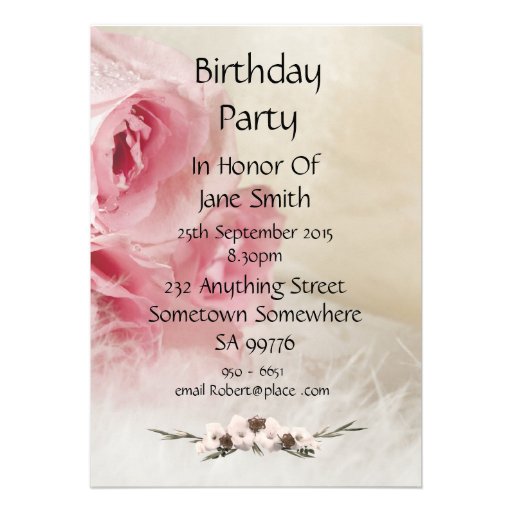 Birthday party invitation for 100 years